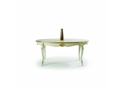 Design de meubles italiens Table à manger de luxe Salle à manger Meubles en bois Style classique Lumineux