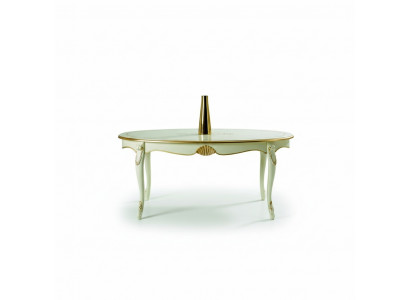Design de meubles italiens Table à manger de luxe Salle à manger Meubles en bois Style classique Lumineux
