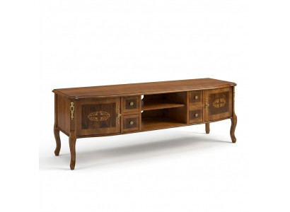 Meuble de télévision design Commode TV Bas Classique Armoire Table Salon Bois Mobilier Style baroque neuf