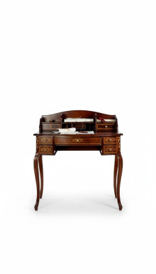 Secrétaire de meuble Antique de style baroque de luxe Table de bureau Commode en bois