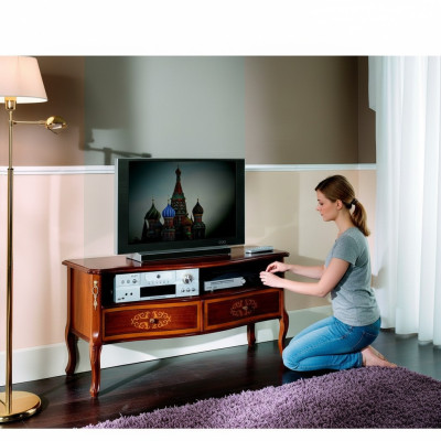 Buffet TV Meuble télé Meuble TV Armoire Table Salon Bois Mobilier Classique Nouveau