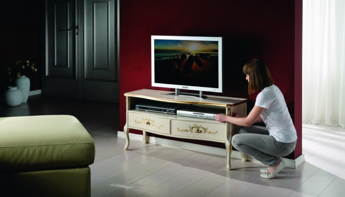 Design Buffet TV Armoire Meuble télé Italien Mobilier Salon Mobilier en Bois