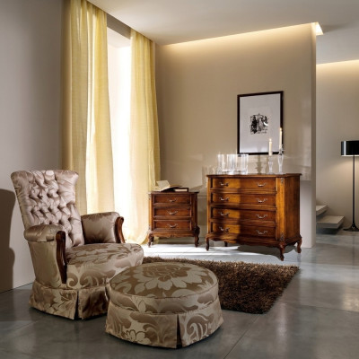 Mobilier design Style baroque Petite commode Marron Luxe Bois Italien