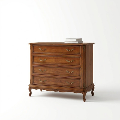 Mobilier design Style baroque Petite commode Marron Luxe Bois Italien