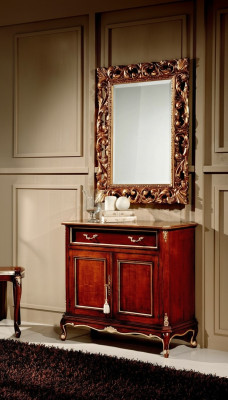 Conception XXL grand miroir miroir mural cadre en bois véritable miroir suspendu meubles de luxe