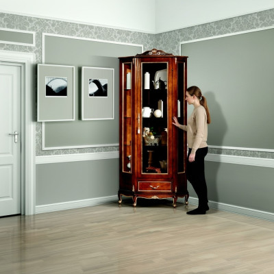 Vitrine d'angle Design Armoire Vitrine Armoires Mobilier Designer Mobilier italien Étagères Étagère