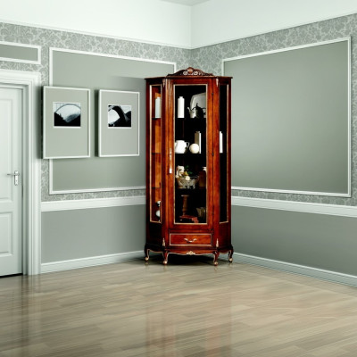 Vitrine d'angle Design Armoire Vitrine Armoires Mobilier Designer Mobilier italien Étagères Étagère
