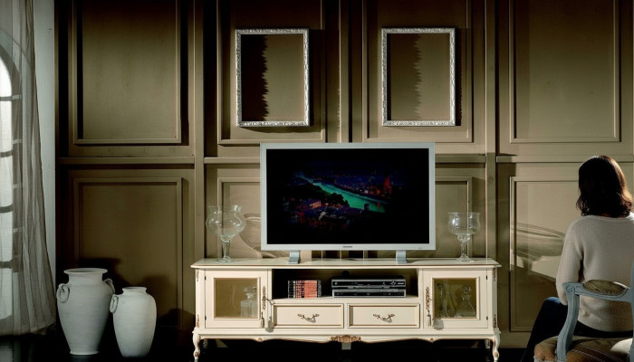 Bahut télé Lowboard Armoire à télé Table Salle de séjour Bois Meubles de style baroque neufs
