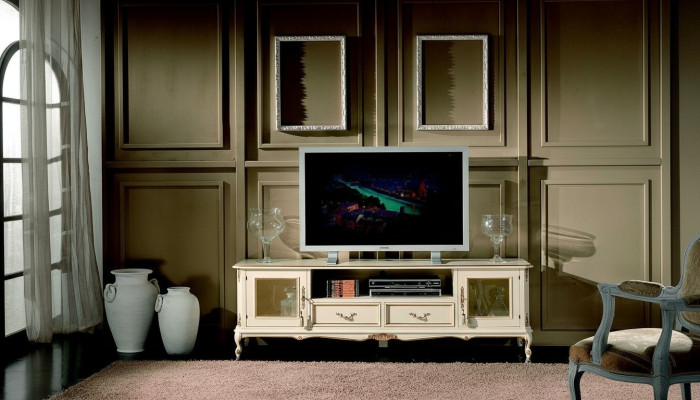 Bahut télé Lowboard Armoire à télé Table Salle de séjour Bois Meubles de style baroque neufs