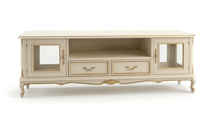 Bahut télé Lowboard Armoire à télé Table Salle de séjour Bois Meubles de style baroque neufs