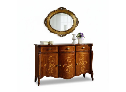 Style de meubles Baroque Ensemble de 2 pièces Meubles de luxe en bois italien Commode de luxe
