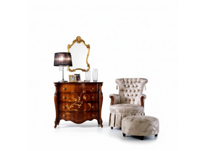 Design de meubles italiens Commode Armoire Marron Mobilier en bois de luxe Baroque