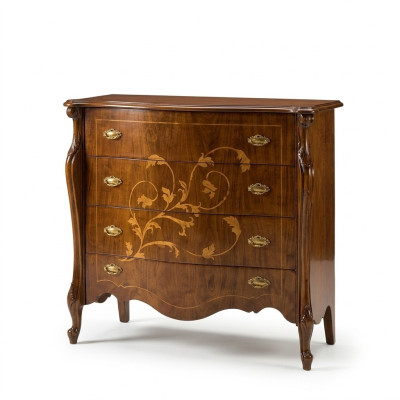 Meuble de rangement Design italien Commode Buffet en bois de luxe Marron Style design de meuble