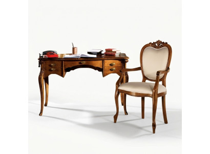 Meubles en bois de luxe italiens classiques, design de bureau de bureau.