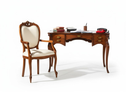 Mobilier en bois de luxe pour bureau ensemble de 2 pièces bureau fauteuil italien de luxe
