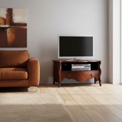 Buffet télé Lowboard meuble TV Armoire Mobilier italien Salon Bois Bois massif
