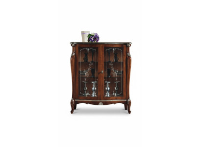 Meuble de design luxueux en bois de style vitrine antique baroque italienne commode.