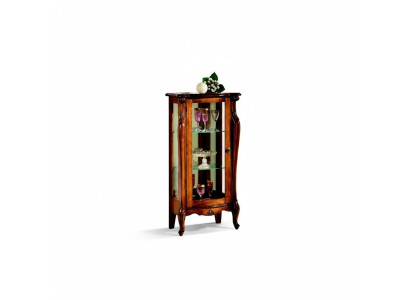 Meuble de luxe en bois vitrine antique de style baroque à l'italienne.
