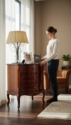 Meuble de rangement italien Commode Armoire Marron Meubles en bois de luxe Style baroque
