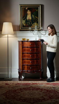 Meubles italiens Armoire Baroque Commode Design de luxe en bois Buffet