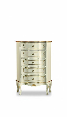 Meubles de designer de style baroque de luxe en italien, garde-robe blanche commode