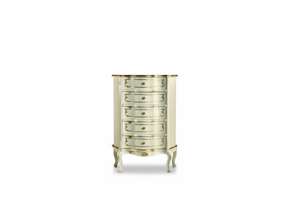 Meubles de designer de style baroque de luxe en italien, garde-robe blanche commode