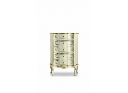 Meubles de designer de style baroque de luxe en italien, garde-robe blanche commode