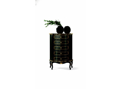 Style de mobilier italien Baroque Armoire noire de designer Commode Meubles