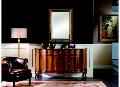 Chic Bois Mobilier Italien de Luxe Ensemble de 2 pièces Mobilier Style Baroque Commode