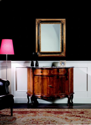 Mobilier italien Commode Armoire Marron Design Luxe Bois Style Baroque