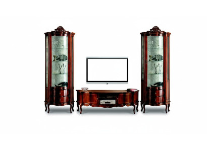 Meubles de salon de style de vie de luxe italienne Vitrine Armoire Baroque Ensemble de style Rococo