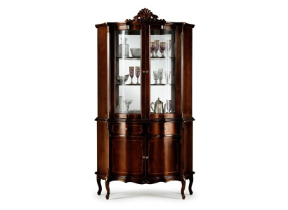 Meubles de design en bois de luxe italien de style baroque Armoire Vitrine Marron Salon neuf