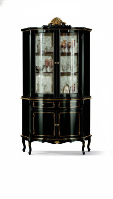 Conception Italienne Mobilier de Luxe en Bois Style Baroque Armoire Vitrine Armoire Salon nouveau