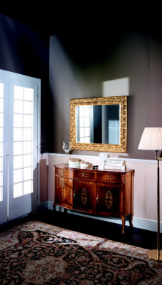 Meuble de luxe en bois design italien ensemble de 2 pièces Style de meuble Baroque Commode