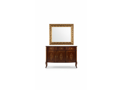 Meuble de luxe en bois design italien ensemble de 2 pièces Style de meuble Baroque Commode