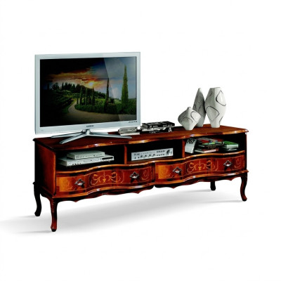 Meuble bas de télévision en bois italien - Buffet TV - Meuble TV long - Armoire - Mobilier de luxe pour salon nouveau