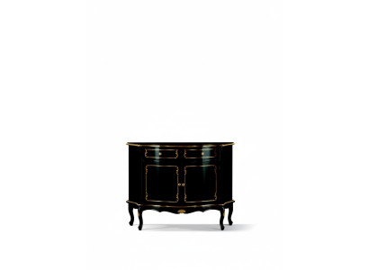 Meuble en bois italien de luxe commode Buffet noir Luxe Armoire