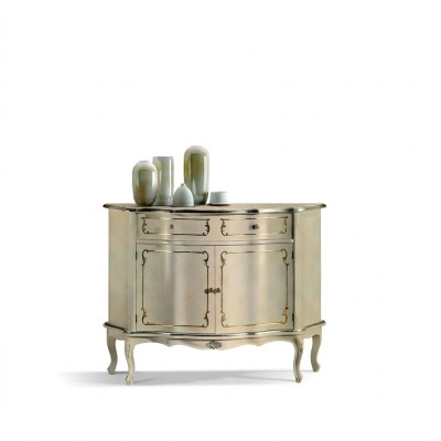 Meuble de rangement de luxe en bois italien - Commode Buffet blanc Armoire Salon