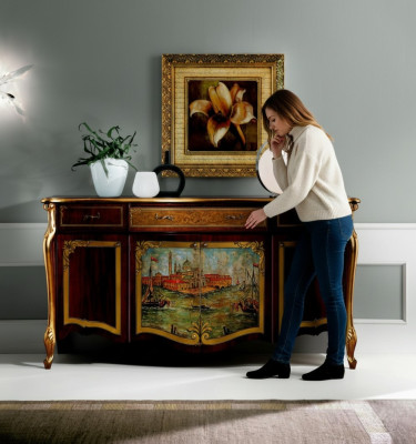 Mobilier de design Buffet de luxe Baroque Commode Bahut xxl Design Italien neuf