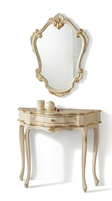 Style de meubles Baroque Luxueux Table console à miroir Bois Tables italiennes