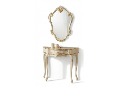 Style de meubles Baroque Luxueux Table console à miroir Bois Tables italiennes