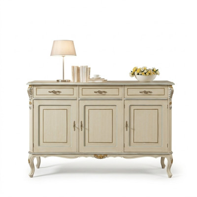 Meubles de luxe en bois italien Blanc Grand Buffet Armoire Meubles de salon neufs