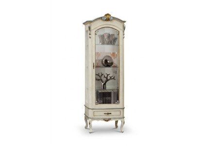 Meuble de luxe classique en bois Vitrine blanche Vitrine chic Mobilier italien neuf
