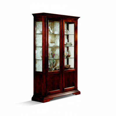 Meubles de luxe en bois italiens de designer chic, style baroque, armoire vitrine salon