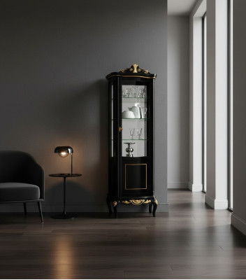 Concepteur italien Chic Mobilier en bois Style baroque Armoire de luxe Vitrine Salon