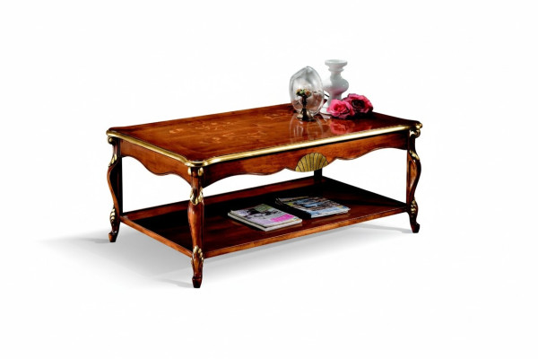 Conception Bois Meubles Italiens Style Baroque Marron Table Basse Table de Salon nouvelle