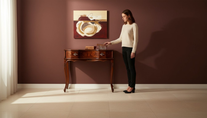 Bois meubles italiens Table console Meubles marron Style Baroque Conceptions Consoles