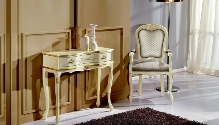 Chic Designer Luxury Baroque Fauteuil en Bois Italien Mobilier de Salon