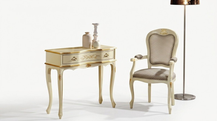 Chic Designer Luxury Baroque Fauteuil en Bois Italien Mobilier de Salon