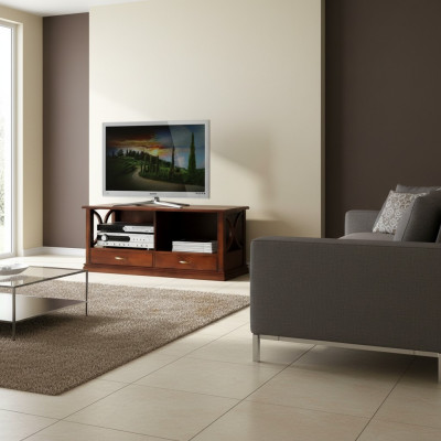 Luxueux Buffet TV Armoire meuble TV Mobilier italien Salon Bois Baroque
